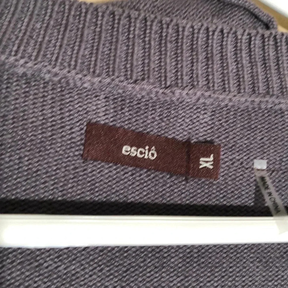 ESCIO BOUTIQUE EUC WOMENS ZIP GRAY SWEATER TOP SHIRT WINTER FALL HOLIDAY SIZE XL - Picture 4 of 6